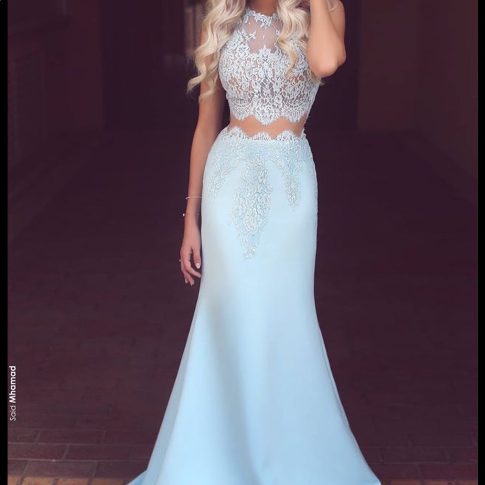 Blue prom dress